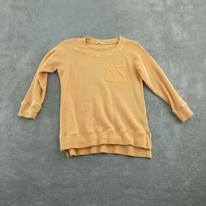 Soft Surroundings Womens Waffle Knit Top With Pocket PS 0724